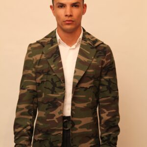 Came Print Slim-Fit Blazer